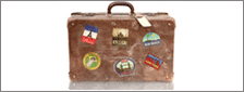 International Information, a well travelled suitcase