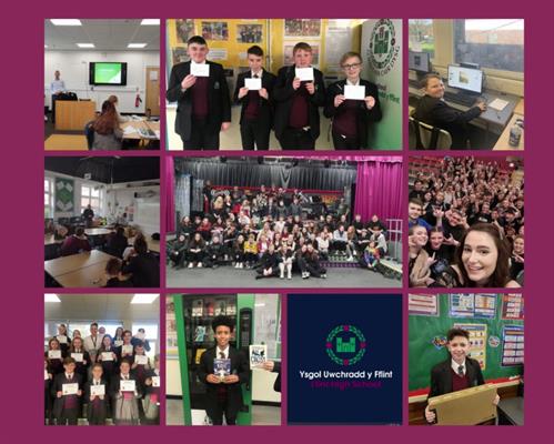 montage of students