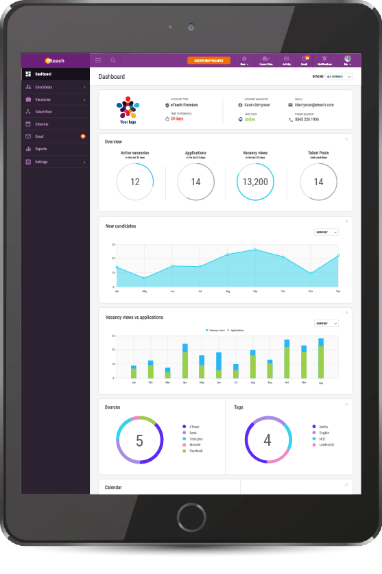 eteach applicant tracking system ats experience